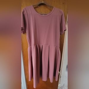 LuLaRoe Amelia Dress - Dusty Rose
